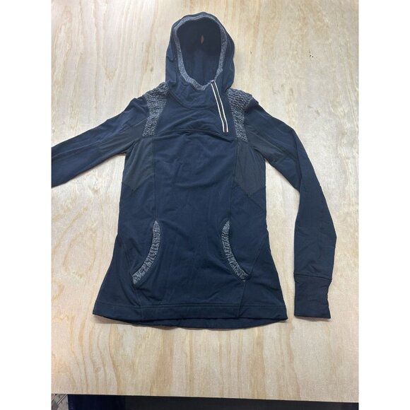 Lululemon Scuba Hoodie Pullover Side Zip Reflective Jacket Thumb Holes Womens 4 - Picture 1 of 10
